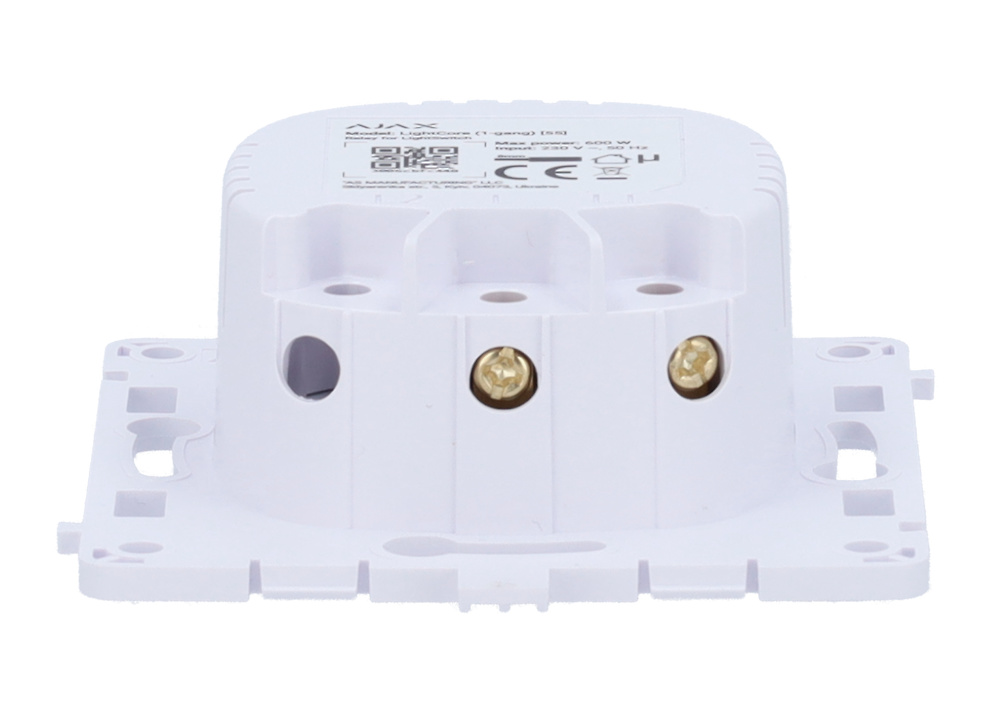 AJ-LIGHTCORE-1G | AJAX - Relé para interruptor de luz inteligente simple | Alimentación 230 V AC 50 Hz | Sin necesidad de cable neutro 