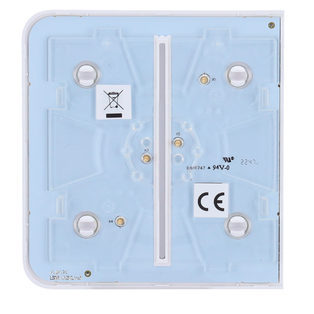 AJ-SIDEBUTTON-2G-W | AJAX - Panel táctil para interruptor de luz doble | Compatible con AJ-LIGHTCORE-2G 