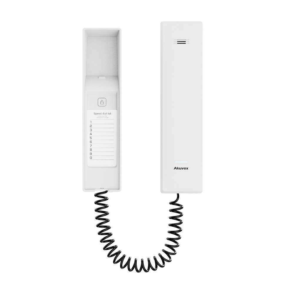 AK-S560-WHITE | AKUVOX - Telefonillo para videoportero | Comunicación TCP/IP, PoE, SIP estándar | Micrófono y Altavoz integrados 