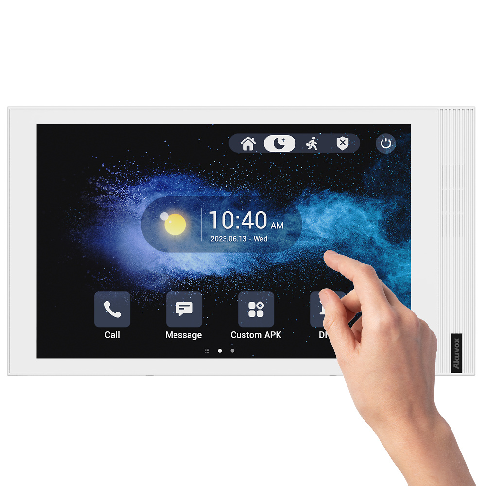 AK-S563W-S-WHITE | AKUVOX - Pantalla IPS Android 12.0 para videoportero de 8