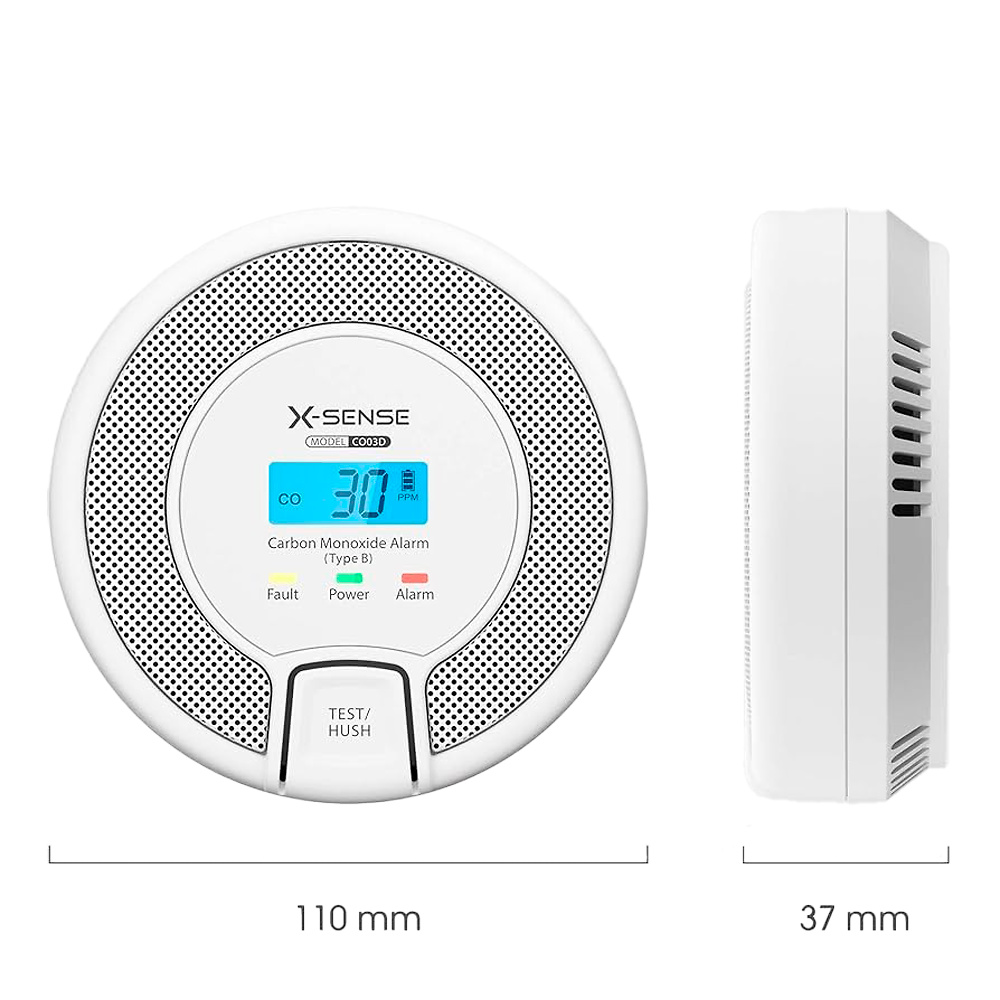 CO03D-W | X-SENSE - Detector de CO autónomo | Certificado EN 50291 