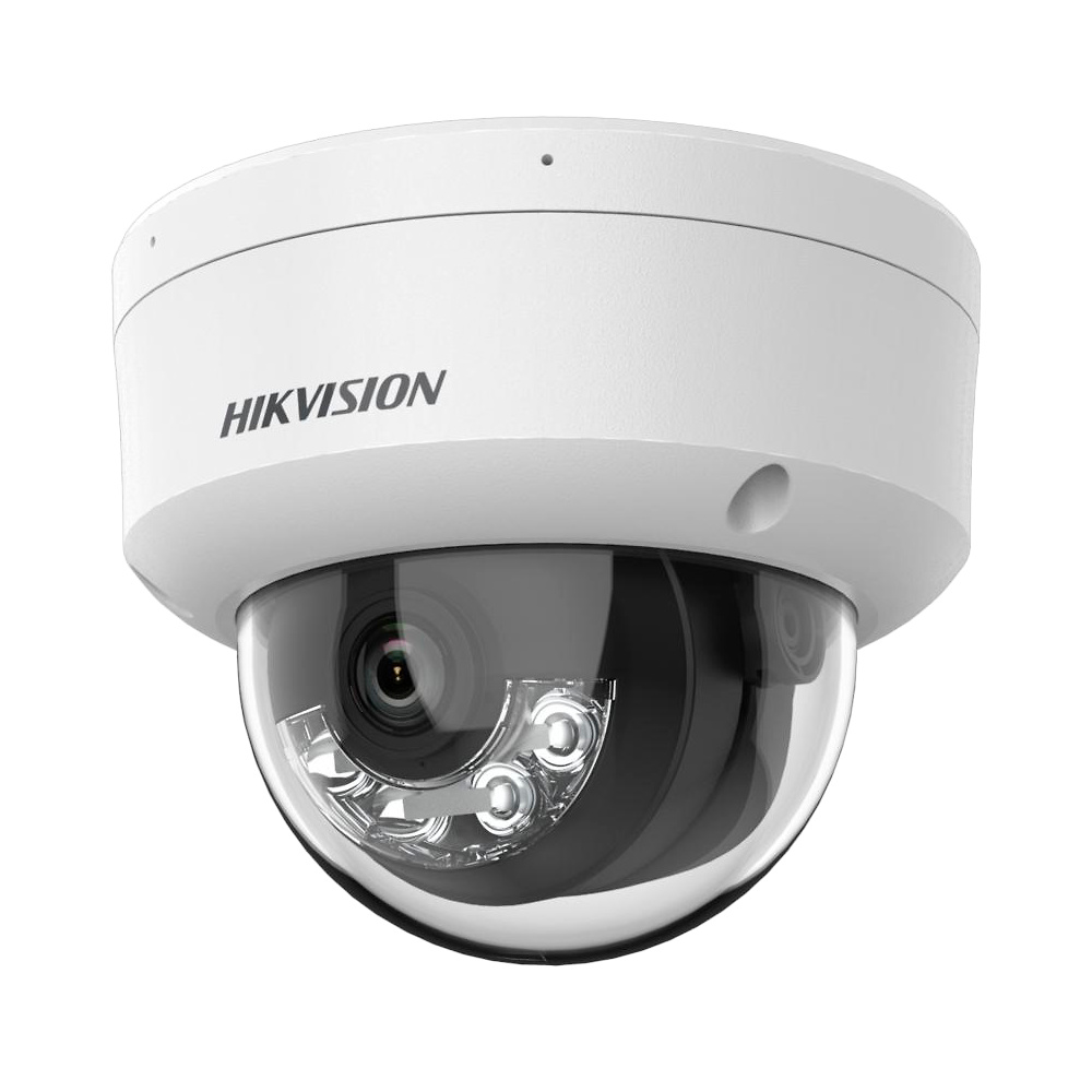 DS-2CD2183G2-LIS2U(2.8mm) | HIKVISION La cámara domo IP DS-2CD2183G2-LIS2U(2.8mm) de Hikvision ofrece resolución de 8 Mpx y tecnología AcuSense para clasificación precisa de personas y vehículos. Su lente de 2.8 mm brinda un campo de visión de 108°, mientras que la función Smart Hybrid Light proporciona iluminación adaptable hasta 30 metros. Incluye micrófono dual integrado y cuenta con protección IP67 e IK10 para uso en exteriores