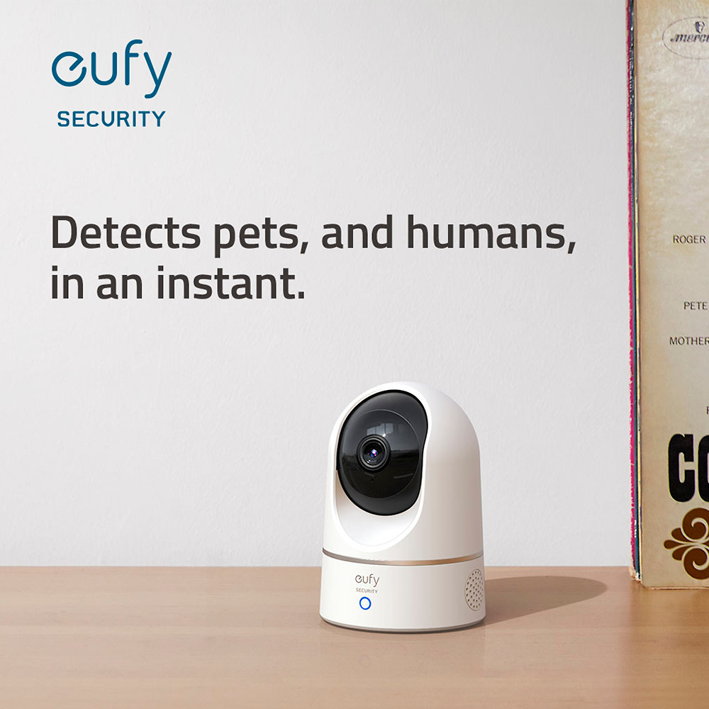 EUFY-INDOORCAM-E220 | EUFY - Cámara Wifi | 2K (1080p Full HD) | Ángulo de visión 125° | Audio bidireccional (micrófono y altavoz integrados) 