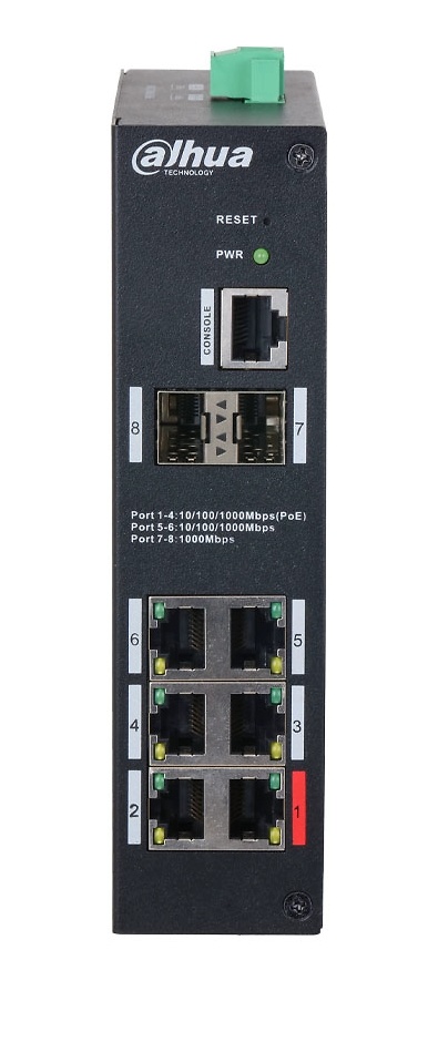 HS4208-4GT-90 | DAHUA - Switch Dahua de 8 puertos Gigabit con 4 PoE | 2 puertos Uplink SFP Gigabit | 96W 