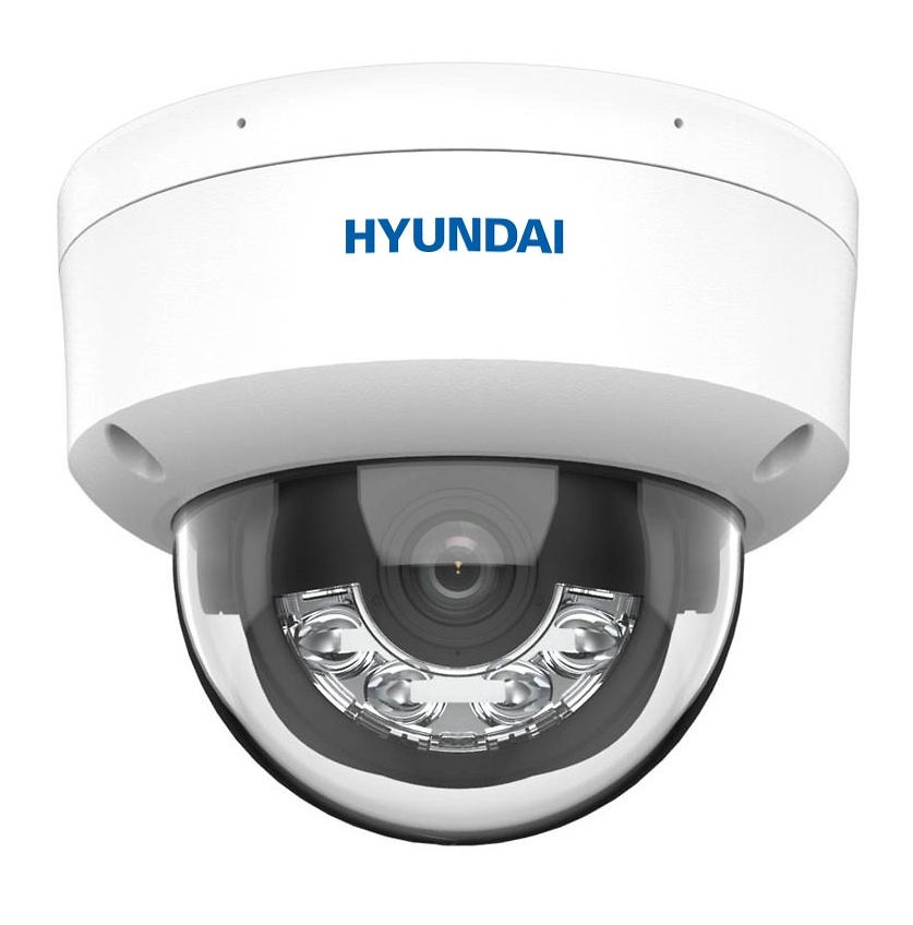 HYU-1112 | HYUNDAI Protege tu hogar o negocio con la cámara IP para videovigilancia HYUNDAI HYU-1112. Con un sensor CMOS de 8Mpx y resolución 4K, ofrece imágenes nítidas y detalladas. Equipado con compresión H.265+, visión nocturna con iluminación dual IR y luz blanca hasta 30m, y detección inteligente de personas y vehículos. La cámara cuenta con micrófono integrado, protección IP67 contra agua y polvo, y opciones de alimentación PoE. Ideal para cualquier entorno, proporciona una vigilancia confiable y continua. Disponible en tu tienda online de Videovigilancia y Seguridad electrónica www.ipcenter.es