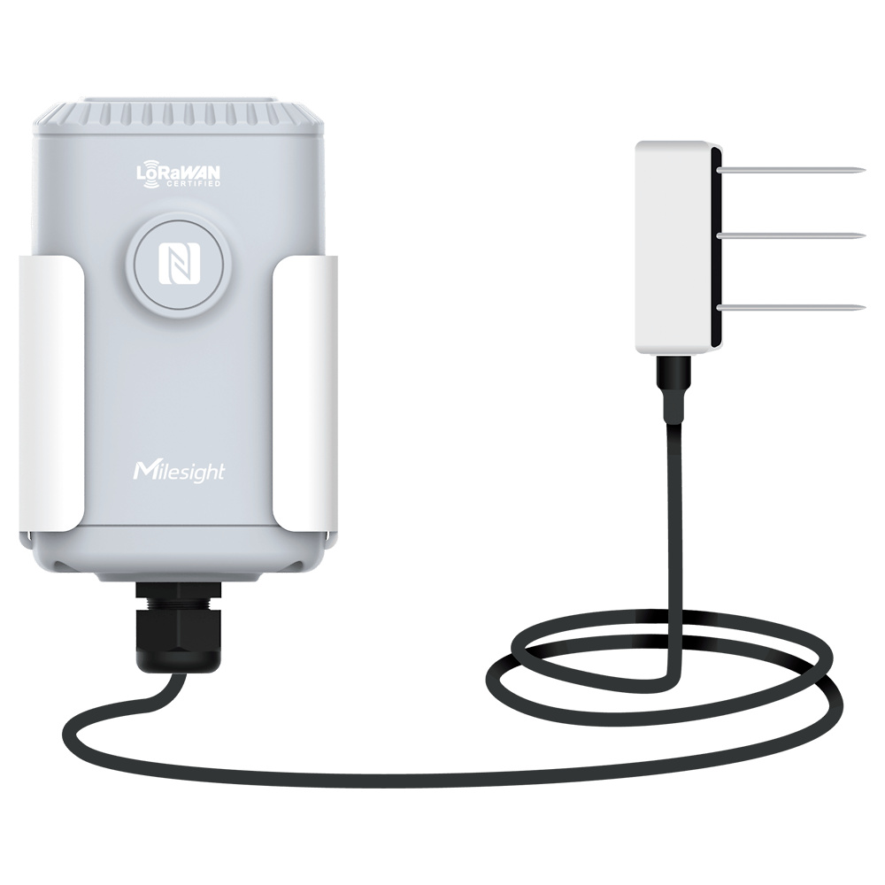 MS-EM500-SMTC-868M | MILESIGHT Compra el sensor de calidad del suelo LoRaWAN Milesight MS-EM500-SMTC-868M, diseñado para el control y seguridad del suelo agrícola. Este sensor IoT monitorea con precisión parámetros clave del suelo, como la humedad, temperatura y conductividad, optimizando la gestión agrícola y asegurando un crecimiento saludable de los cultivos. Con tecnología LoRaWAN, garantiza una comunicación inalámbrica eficiente y de largo alcance, ideal para aplicaciones en agricultura inteligente Disponible en tu tienda online de Videovigilancia y Seguridad electrónica www.ipcenter.es