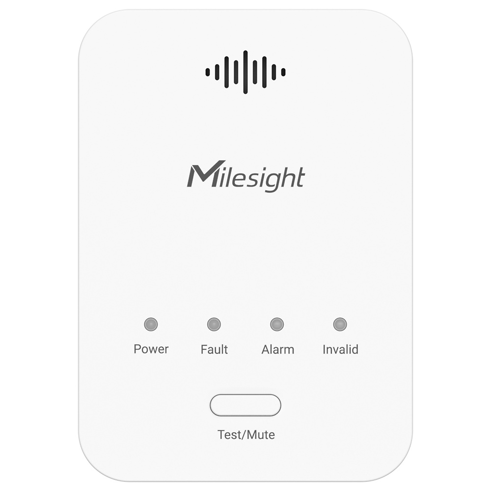 MS-GS101-868M |  MILESIGHT  -  Sensor de Gas metano CH4 LoRaWAN  |  Sirena y LEDs indicadores integrados  |  Salida de relé y de válvula solenoide