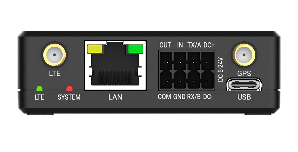 MS-UR41-L08EU | MILESIGHT - Router Industrial 4G | 1 puerto Ethernet RJ45 10/100 | Puerto USB 2.0 Tipo C | Ranura tarjeta SIM 4G/3G 