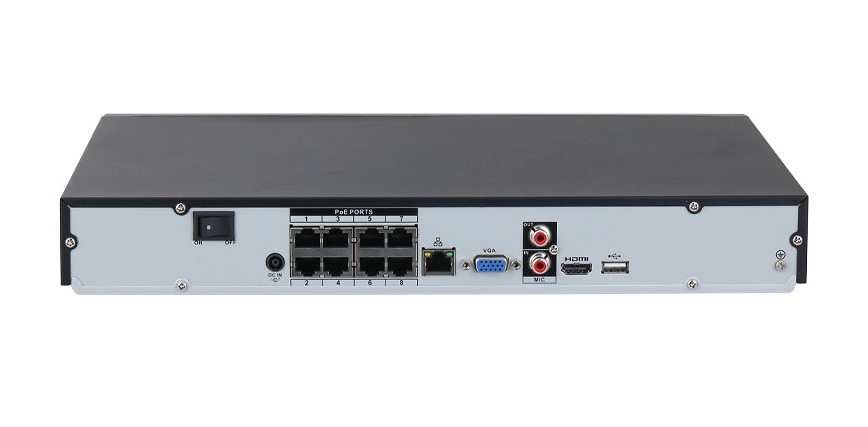 NVR2208-8P-I2 | DAHUA - Grabador NVR | 8 Canales | WizSense | HDMI - VGA | Puertos PoE 