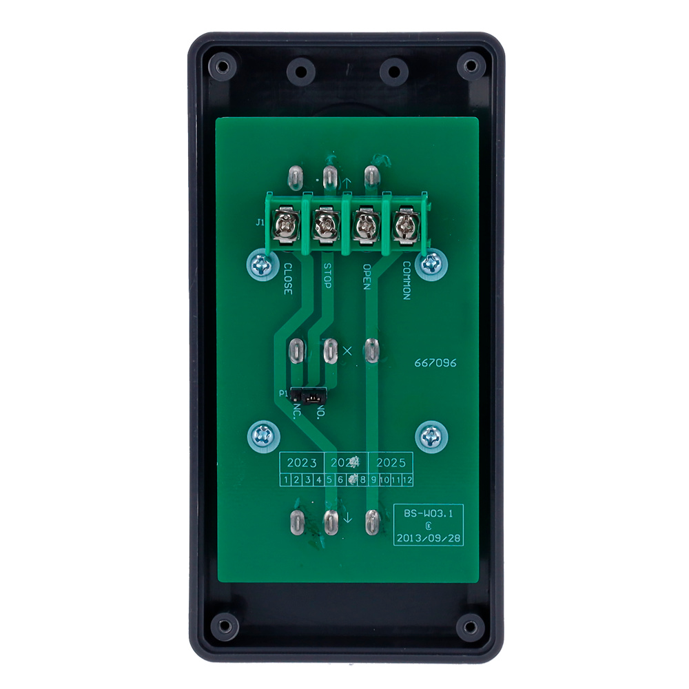 PB-WIREDCONTROL | Pulsador cableado para barreras de parking | Botones de subida, bajada y paro | Montaje en superficie o sobremesa 