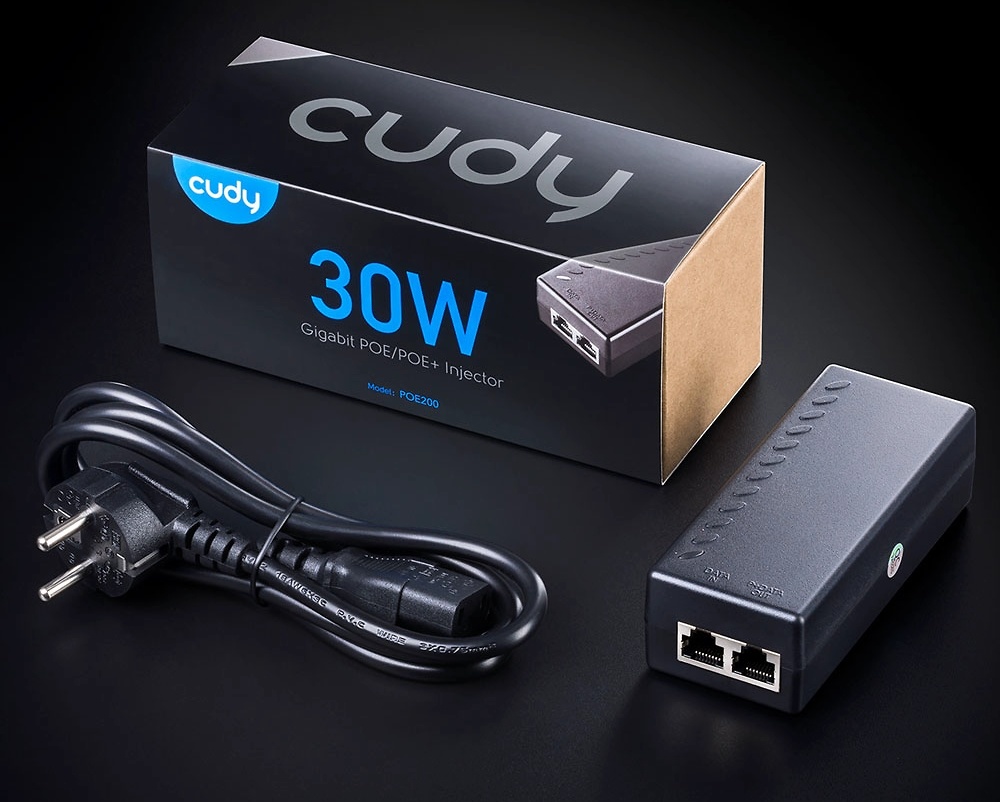 POE200 | CUDY - Inyector PoE/PoE+ Gigabit de 60W | Plug&Play 