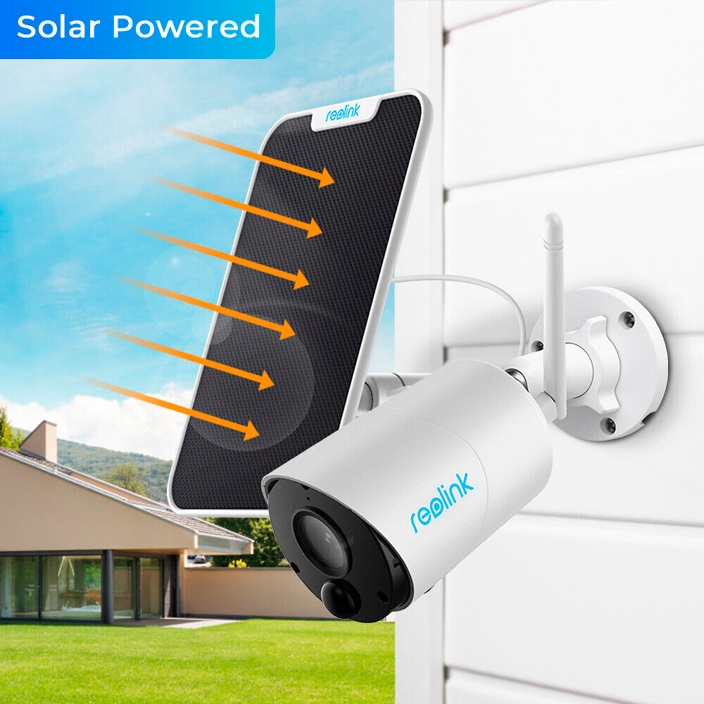 RL-ARGUS-ECO-B320-SOLARKIT | Reolink - Camara WiFi a Batería con Panel Solar | 3 Mpx | Angulo de visión 100º | Leds IR 10 metros | Audio Bidireccional (micrófono y altavoz integrados) 