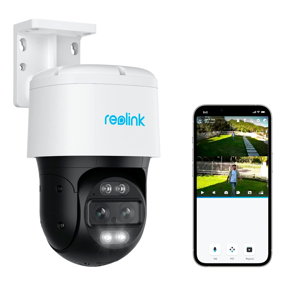 RL-TRACKMIX-B770 | Reolink - Camara WiFi PT Doble Lente | 5 Mpx | Zoom Híbrido 6x | Leds IR 30 metros | Audio Bidireccional (micrófono y altavoz integrados) 