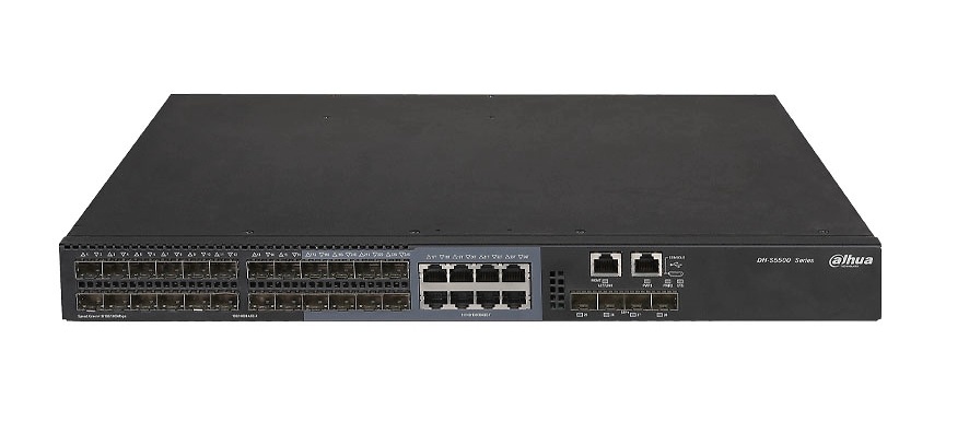 S5500-24GF4XF-E-V2 | DAHUA - 16 puertos SFP Gigabit + 8 puertos SFP + 4 puertos SFP Uplink 1/10 Gbps 