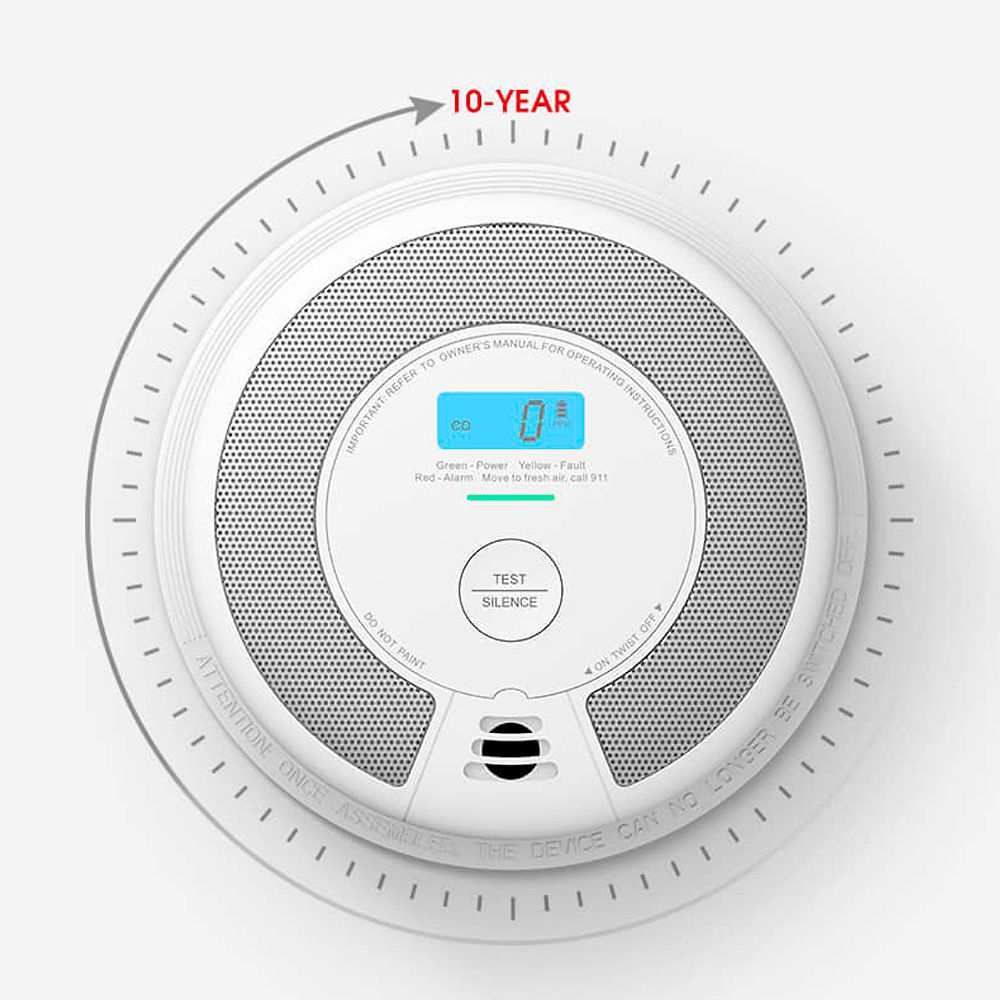 SC07-W | X-SENSE - Detector de CO y humo autónomo | Certificados EN 14604 y EN 50291 | Hasta 24 Detectores interconectados 