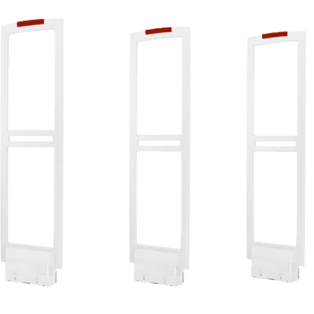 SF-EASGATE101-AM-2 | SAFIRE La antena antihurto modelo SF-EASGATE101-AM-2 es una solución completa para la protección de comercios, diseñada con tecnología acusto magnética AM de 58 kHz. Este conjunto incluye una antena maestra y dos esclavas, formando dos pasillos de seguridad eficientes para una detección precisa. Sus indicadores LED y acústicos facilitan la identificación de alertas en tiempo real. Con funcionamiento Plug & Play y conectividad WiFi, permite una configuración y monitorización sencilla a través de un Cloud gratuito. Fabricada en resistente material ABS, combina durabilidad y diseño moderno, ideal para mejorar la seguridad en cualquier entorno comercial