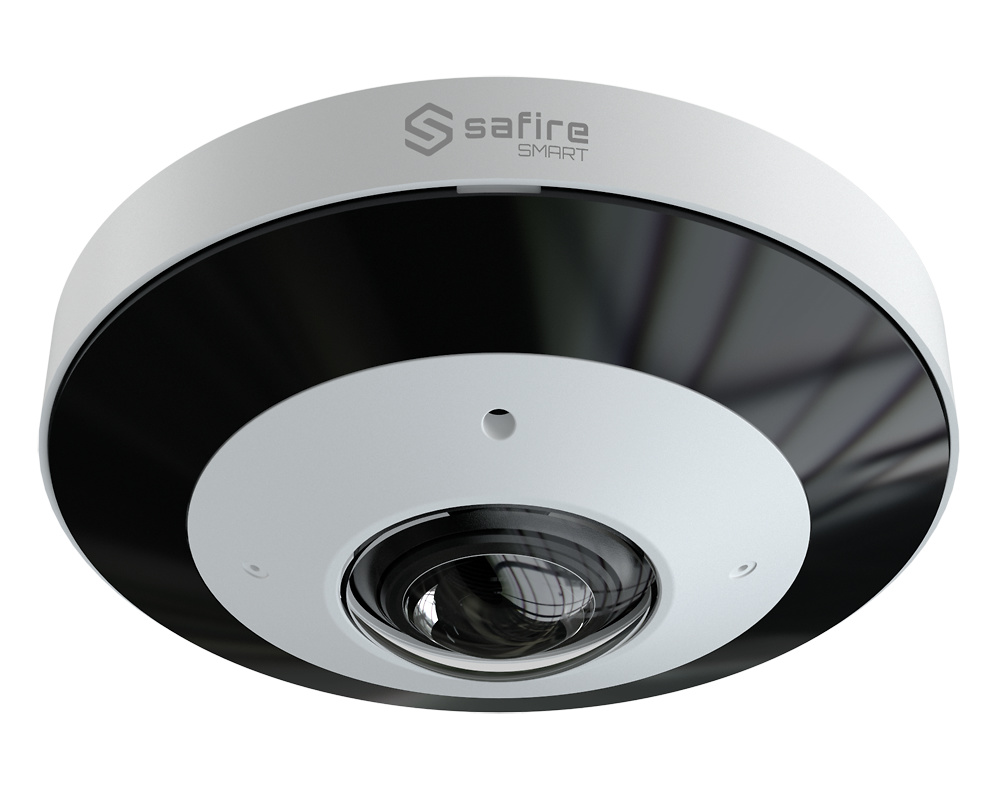 SF-IPD360A-12I1 | SAFIRE Compra la cámara IP Fisheye para videovigilancia Safire Smart SF-IPD360A-12I1 en nuestra tienda online. Con visión panorámica de 360°, resolución de 12MP y compresión H.265+, ofrece cobertura total y almacenamiento eficiente. Equipada con visión nocturna avanzada y detección inteligente de movimiento, es ideal para seguridad en hogares y negocios. Compatible con ONVIF para fácil integración y gestión remota. ¡Optimiza tu sistema de vigilancia con la tecnología avanzada de Safire Smart! Disponible en tu tienda online de Videovigilancia y Seguridad electrónica www.ipcenter.es