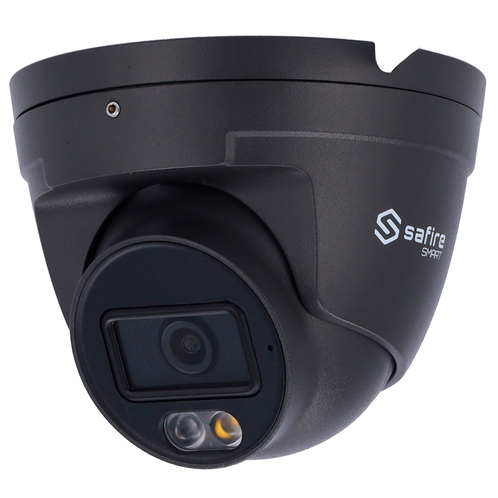 SF-IPT010A-2B1-DL-GREY   |  SAFIRE  -  Cámara IP Turret  Gama B1  |  2 Mpx  |  Lente 2,8 mm  |  Leds IR 20 metros  |  Luz blanca 20 metros  |  Micrófono integrado