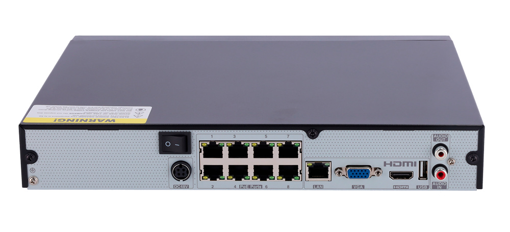 SF-NVR6108-8P-B2 | SAFIRE - Grabador NVR de 8 canales IP | PoE | 80 Mbps | Resolución Max. 8 Mpx | Función POS 