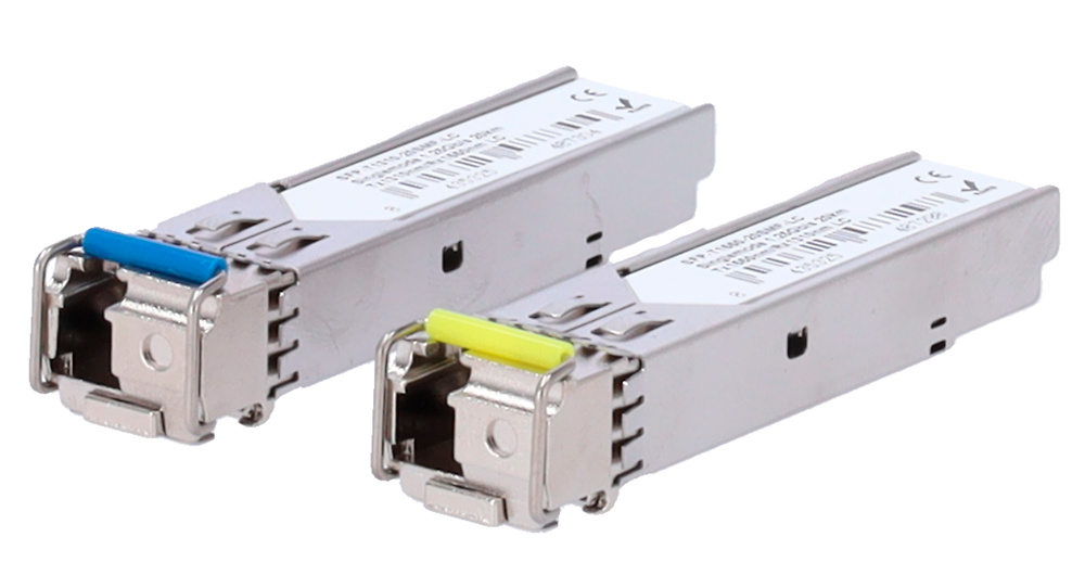 SFP-TR1513-20SMF-LC  |  Módulos ópticos SFP monomodo (SM)   |  Conector LC  simplex  |  20Km  |  Pareja Tx/Rx