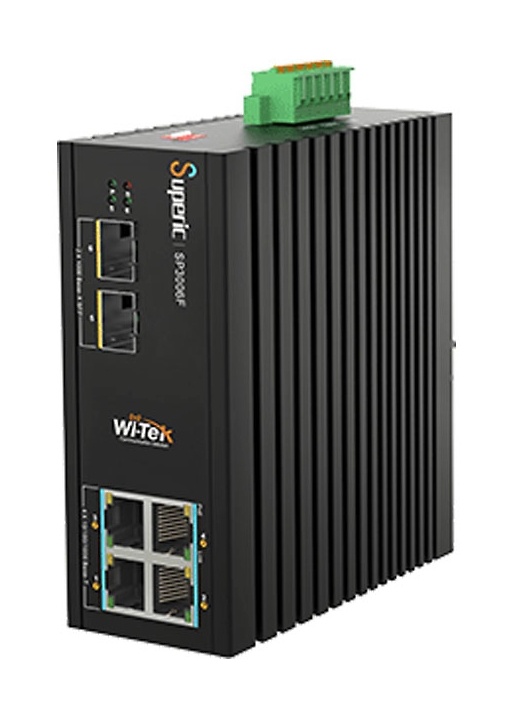 SP3006F | WI-TEK Compra el switch industrial WI-TEK SP3006F para un rendimiento robusto en sistemas de videovigilancia. Este switch PoE de 6 puertos, diseñado para montajes en carril DIN, garantiza una conexión estable en entornos industriales difíciles. Soporta velocidades de hasta 10/100/1000 Mbps, alimentación PoE y una temperatura de funcionamiento extrema. Ideal para proyectos de seguridad y control de red en exteriores e interiores. Mejora tu infraestructura de red con la confiabilidad de WI-TEK Ya disponible en tu tienda online de Videovigilancia, Intrusión y Seguridad electrónica www.ipcenter.es