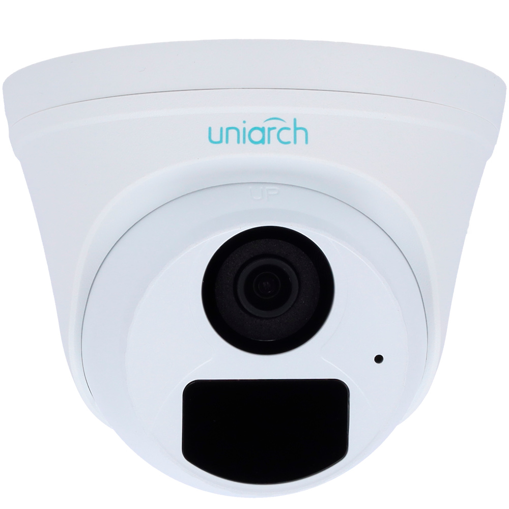 UNIARCH IP CAMERA Cámara Uniview Uniarch UV-IPC-T122-APF28-ECO, ideal para interiores y exteriores. Con DWDR, 3D-NR y Smart IR, visión nocturna de 30 m y PoE para una instalación flexible