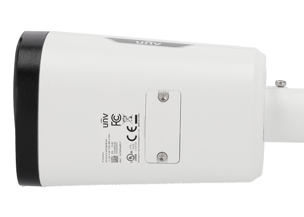 UV-IPC2314LE-ADF40KM-WP | UNIVIEW - Cámara IP Bullet | 4 Mpx | Lente fija 4 mm | Luz blanca Alcance 30 metros | Micrófono integrado 