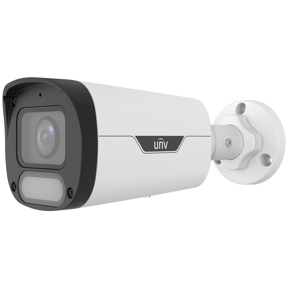 UV-IPC2318LE-ADF28KM-WP | UNIVIEW La cámara IP Bullet UV-IPC2318LE-ADF28KM-WP de UNIVIEW, parte de la Gama Easy, ofrece vigilancia avanzada con resolución 8 Mpx y lente fija de 2.8 mm. Su tecnología ColorHunter y WISE-ISP garantiza imágenes en color incluso en condiciones de poca luz, con luz blanca de alcance 30 m. Equipado con detección de movimiento UMD, WDR 120 dB y micrófono integrado, captura detalles precisos. Compatible con ONVIF y PoE, incluye ranura para microSD hasta 512 GB y diseño resistente IP67 con protección contra sobretensiones de 4KV. Ideal para entornos exigentes que requieren seguridad eficiente y confiable Ya disponible en tu tienda online de Videovigilancia, Intrusión y Seguridad Electrónica www.ipcenter.es