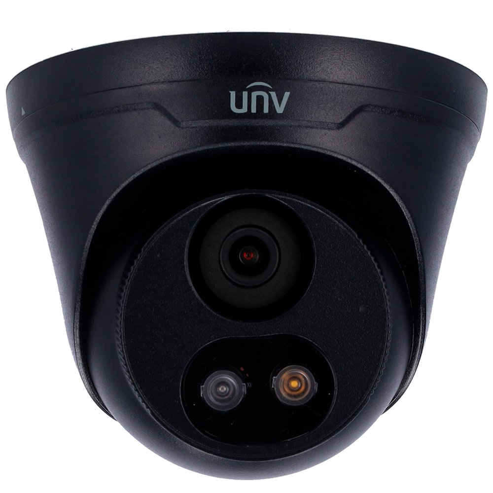 UV-IPC3614LE-ADF28KC-DL-BLACK | UNIARCH - Cámara IP Domo | 4 Mpx | Lente 2.8 mm | Dual Light 30 metros | Micrófono y Altavoces integrados 