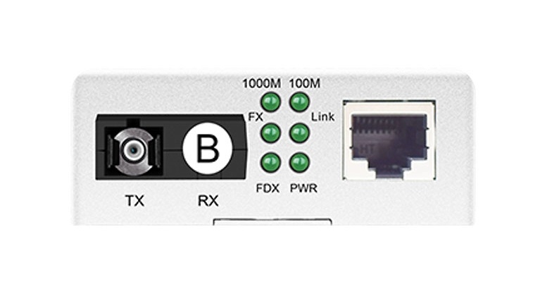 WI-MC101G | WI-TEK - Conversor de medios monomodo | 25Km | Longitud de onda 1310nm / 1550 nm 