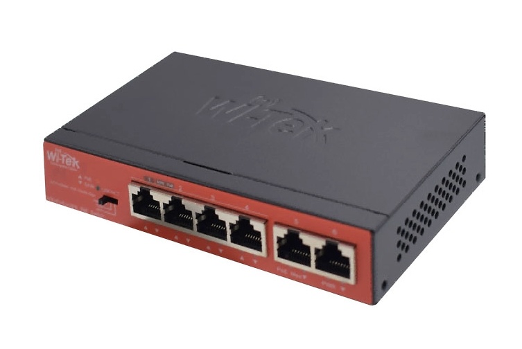 WI-PS205 V4 | WI-TEK - SWITCH POE No Gestionable de 4 PoE + 2 Ethernet 