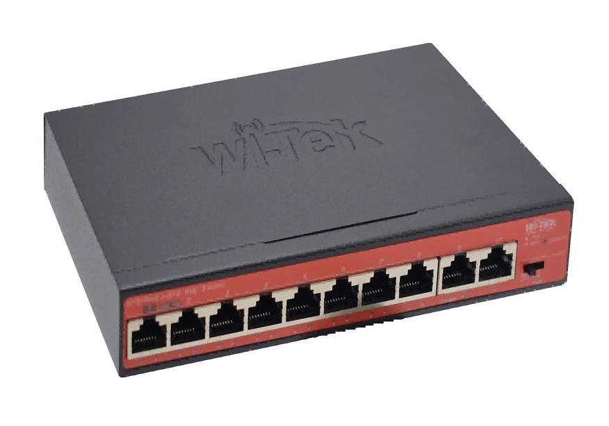 WI-PS210 V4 | WI-TEK - SWITCH POE No Gestionable de 8 PoE + 2 Ethernet 