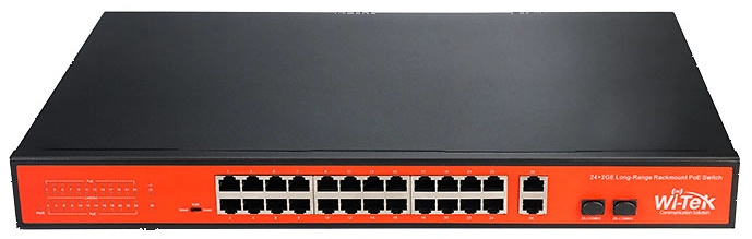 WI-PS526GH | WI-TEK Compra el switch WI-TEK WI-PS526GH para redes de videovigilancia y seguridad de alto rendimiento. Con 24 puertos PoE Gigabit y 2 puertos uplink Gigabit SFP, ofrece conectividad estable y rápida para cámaras IP y otros dispositivos de red. Con una potencia total de 370W, soporta PoE+ para una instalación eficiente. Perfecto para sistemas de control en hogares y negocios, diseñado para entornos exigentes. ¡Mejora tu red con la fiabilidad de WI-TEK! Ya disponible en tu tienda de Videovigilancia, Intrusión y Seguridad Electrónica www.ipcenter.es