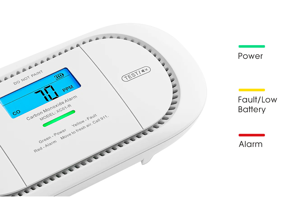 XC01-R | X-SENSE - Detector de CO autónomo | Certificado EN 50291 | Batería reemplazable 