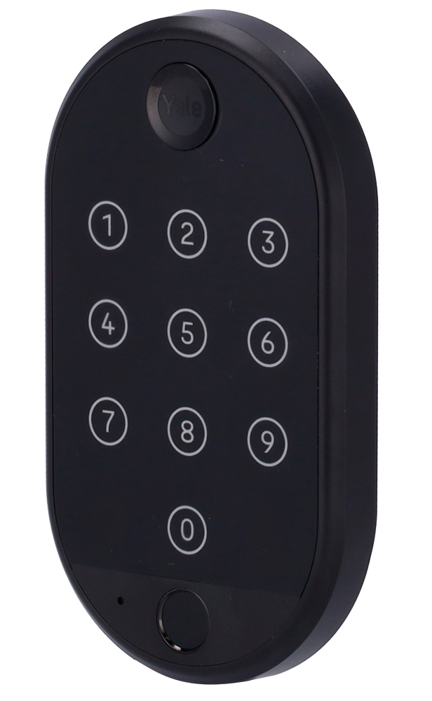 YALE-SMARTKEYPAD2-FINGERPRINT | YALE Compra el teclado con lector de huella YALE YALE-SMARTKEYPAD2-FINGERPRINT, diseñado para apertura de cerraduras inteligentes y máxima seguridad en el control de acceso. Este dispositivo Bluetooth permite un acceso seguro con huella digital o códigos personalizados de hasta 6 dígitos, y cuenta con opción de código de un solo uso para invitados o usuarios temporales. Equipado con botón de cierre y aviso directo a la app móvil, brinda control total desde cualquier lugar. Compatible con el modelo YALE-LINUS-L2, combina estilo y funcionalidad con un diseño discreto y elegante. Alimentado con 4 pilas AAA, asegura autonomía y facilidad de uso sin cables, ideal para hogares y negocios que buscan un control de acceso seguro, sin llaves y fácil de gestionar