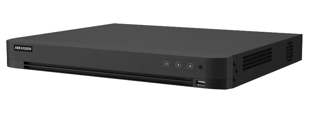 iDS-7232HQHI-M2/XT El DVR Hikvision iDS-7232HQHI-M2/XT es una solución avanzada para sistemas de videovigilancia. Soporta hasta 32 canales analógicos y 8 cámaras IP adicionales, ofreciendo una capacidad total de 40 canales. Compatible con cámaras de hasta 5 MP analógicas y 6 MP IP, garantiza imágenes de alta calidad. Incorpora compresión H.265 Pro+ para optimizar almacenamiento y ancho de banda. Con funciones inteligentes como detección de movimiento 2.0 y protección perimetral, clasifica personas y vehículos con precisión. Soporta reconocimiento facial en 4 canales y almacenamiento en 2 discos SATA de hasta 12 TB cada uno. Ideal para seguridad en hogares y negocios