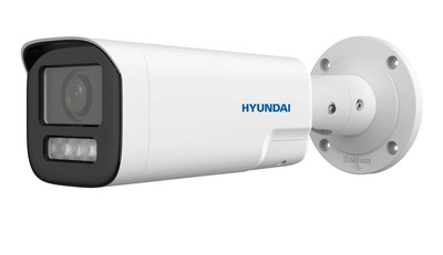 HYU-1124  |  HYUNDAI  -  Cámara Bullet IP   |  6 Mpx  |  Lente fija 2,8 mm|  Smart Hybrid Light 30 metros  |  Micrófono y Altavoz integrados