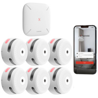 FS61  | X-SENSE  -  Kit de detección de incendio autónomo  |  Certificado EN 14604  |  Comunicación WiFi del Hub 2.4GHz