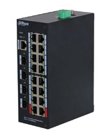 HS4420-16GT-190  |  DAHUA  -  Switch industrial L2 de 20 puertos con 16 PoE  |  2 puertos Uplink SFP Gigabit  |  190W