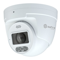 SF-IPT511ZCA-8I1-SL   |  SAFIRE SMART -  Cámara IP domo con Disuasión Activa|  8 Mpx  | Lente motorizada 2.8-12 mm  |  Dual light IR 40 metros  |  Micrófono y Altavoz integrados  |  Alarmas